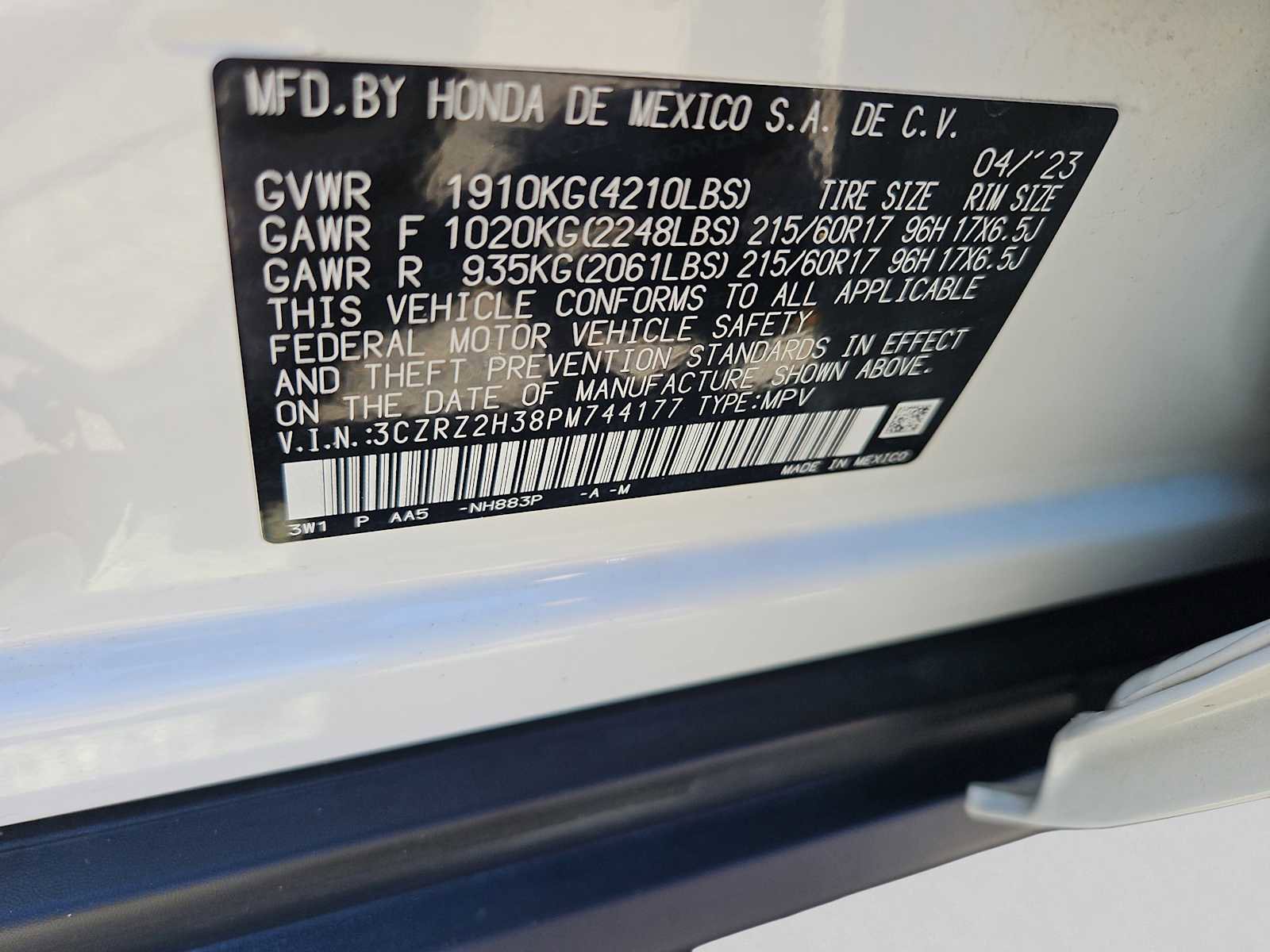 Certified 2023 Honda HR-V LX image 14