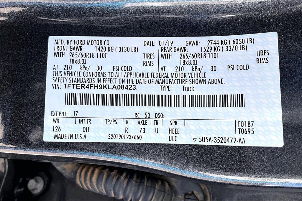 Used 2019 Ford Ranger Lariat w/ Equipment Group 501A Mid image 28