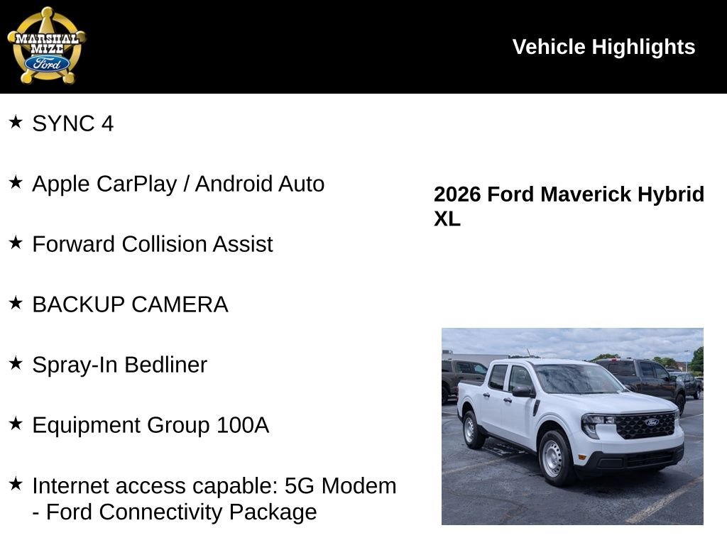 New 2026 Ford Maverick XL FWD image 2