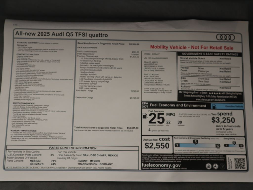 Used 2025 Audi Q5 Premium w/ Premium Plus AWD/4WD image 10