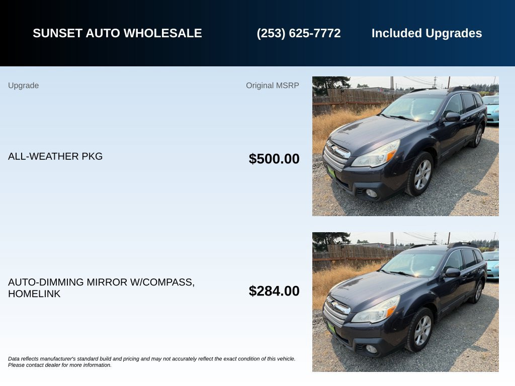 Used 2013 Subaru Outback 2.5i Premium AWD/4WD image 3