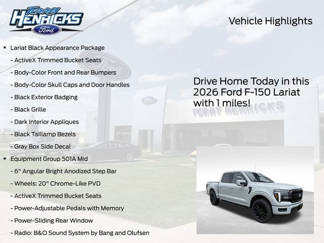 New 2026 Ford F150 Lariat w/ Equipment Group 501A Mid AWD/4WD image 4