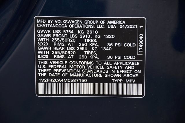 Used 2021 Volkswagen Atlas SE w/ Panoramic Sunroof Package image 33