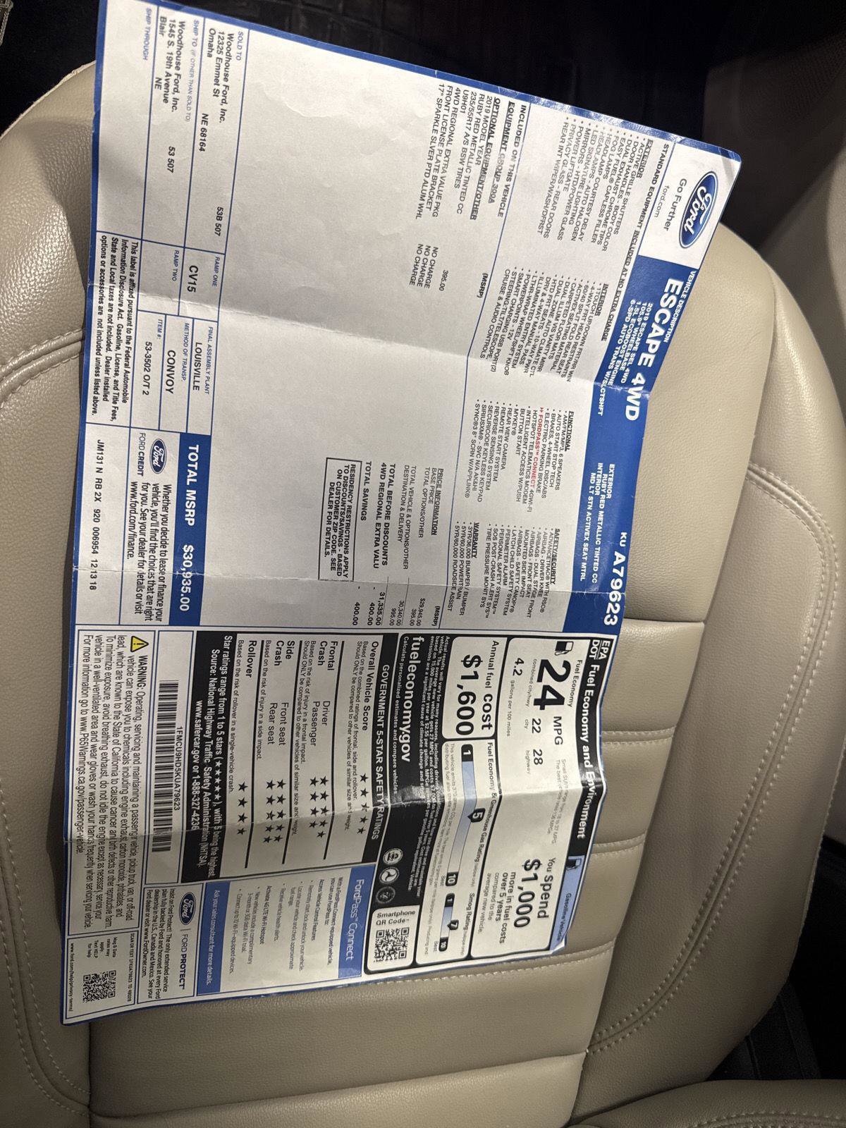Used 2019 Ford Escape SEL AWD/4WD image 21