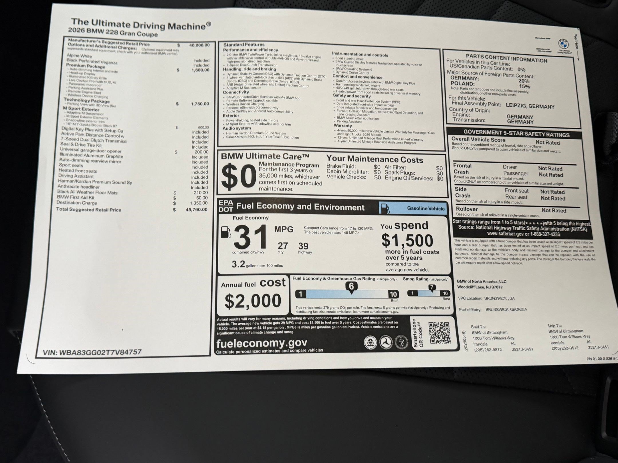 New 2026 BMW 228i w/ Technology Package FWD image 26