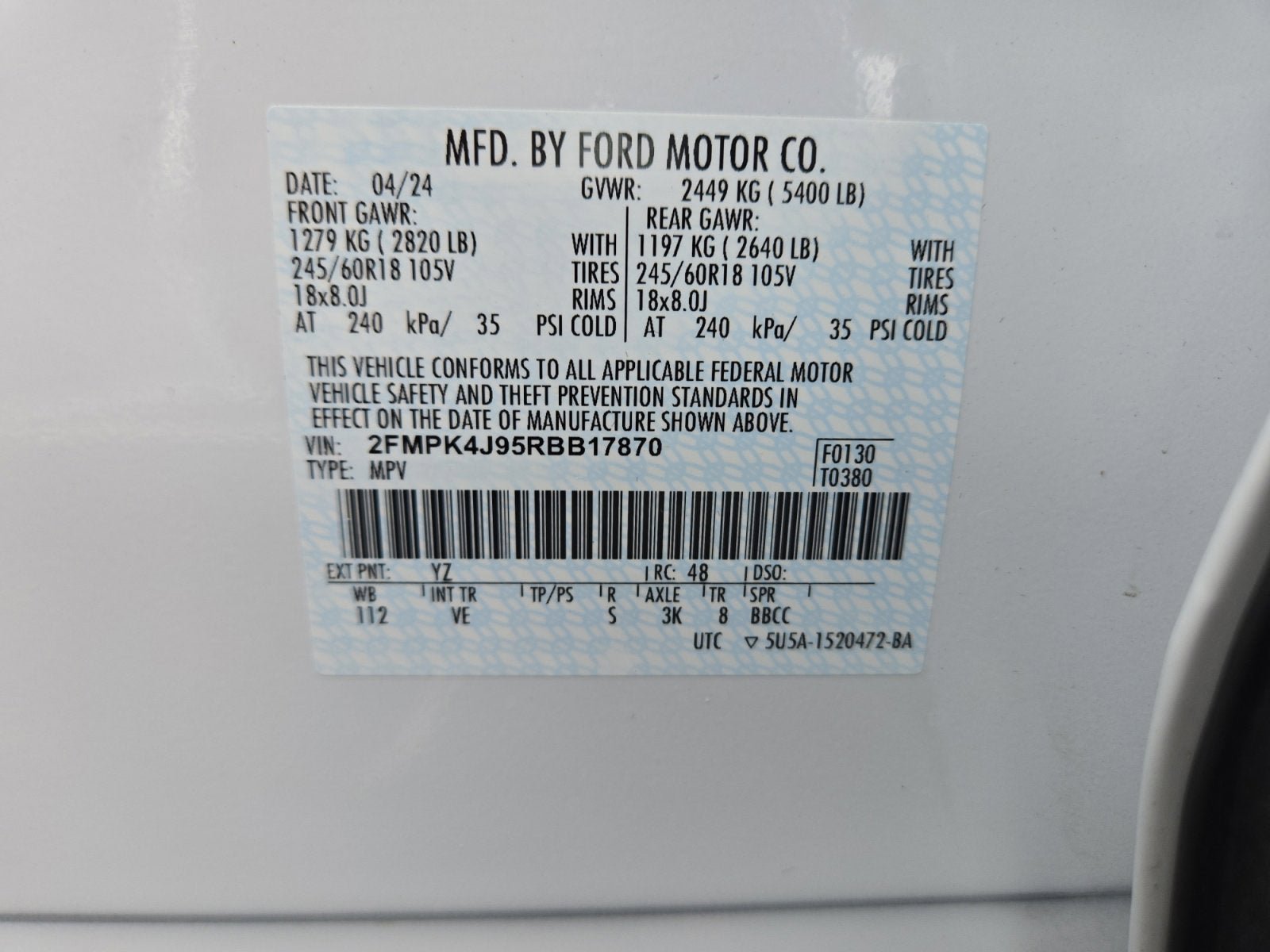 Certified 2024 Ford Edge SEL w/ Convenience Package image 27