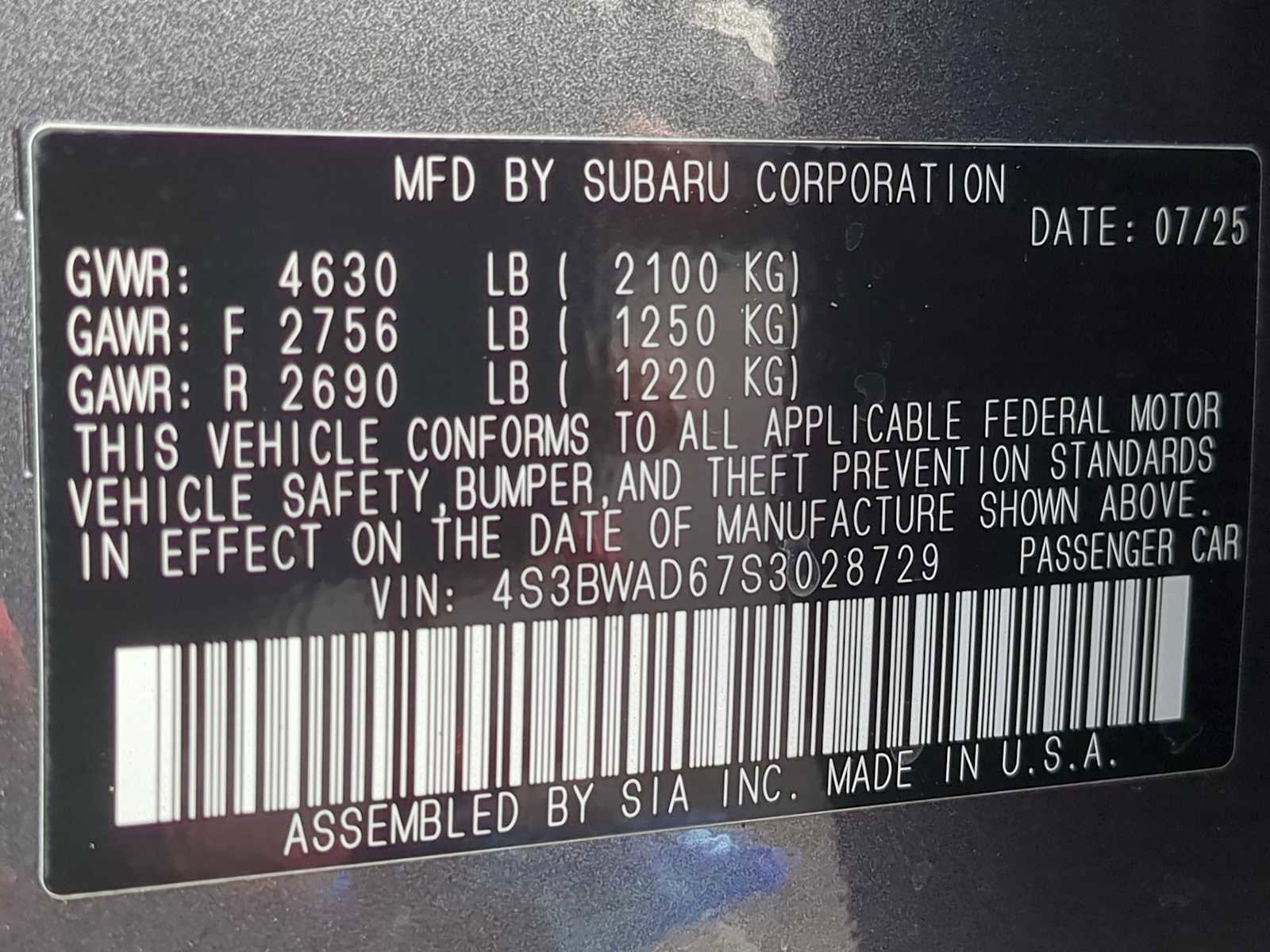 New 2025 Subaru Legacy Premium image 36