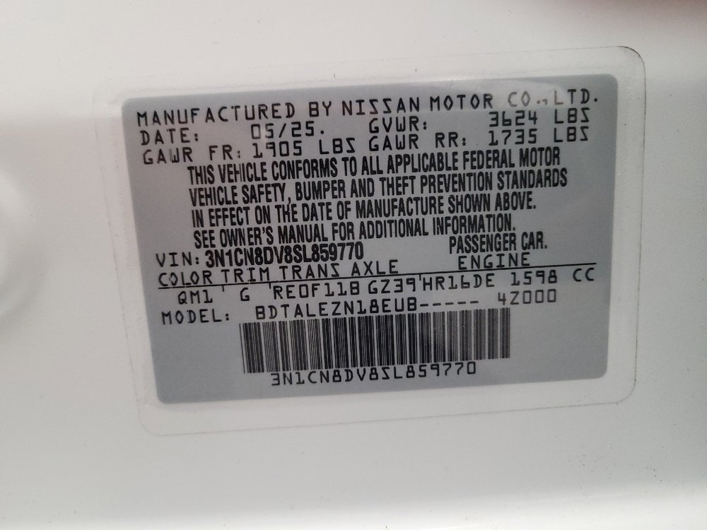 Used 2025 Nissan Versa S w/ Trunk Package FWD image 33