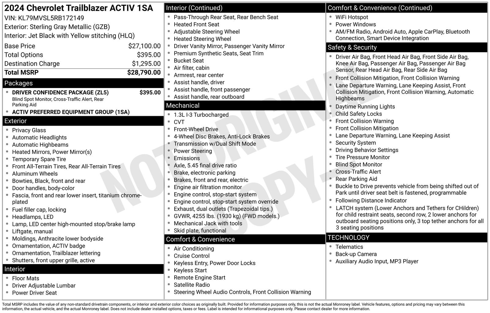 Used 2024 Chevrolet TrailBlazer ACTIV w/ Driver Confidence Package image 40