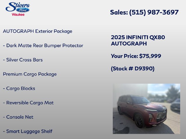 Used 2025 INFINITI QX80 Autograph w/ Autograph Exterior Package AWD/4WD image 8