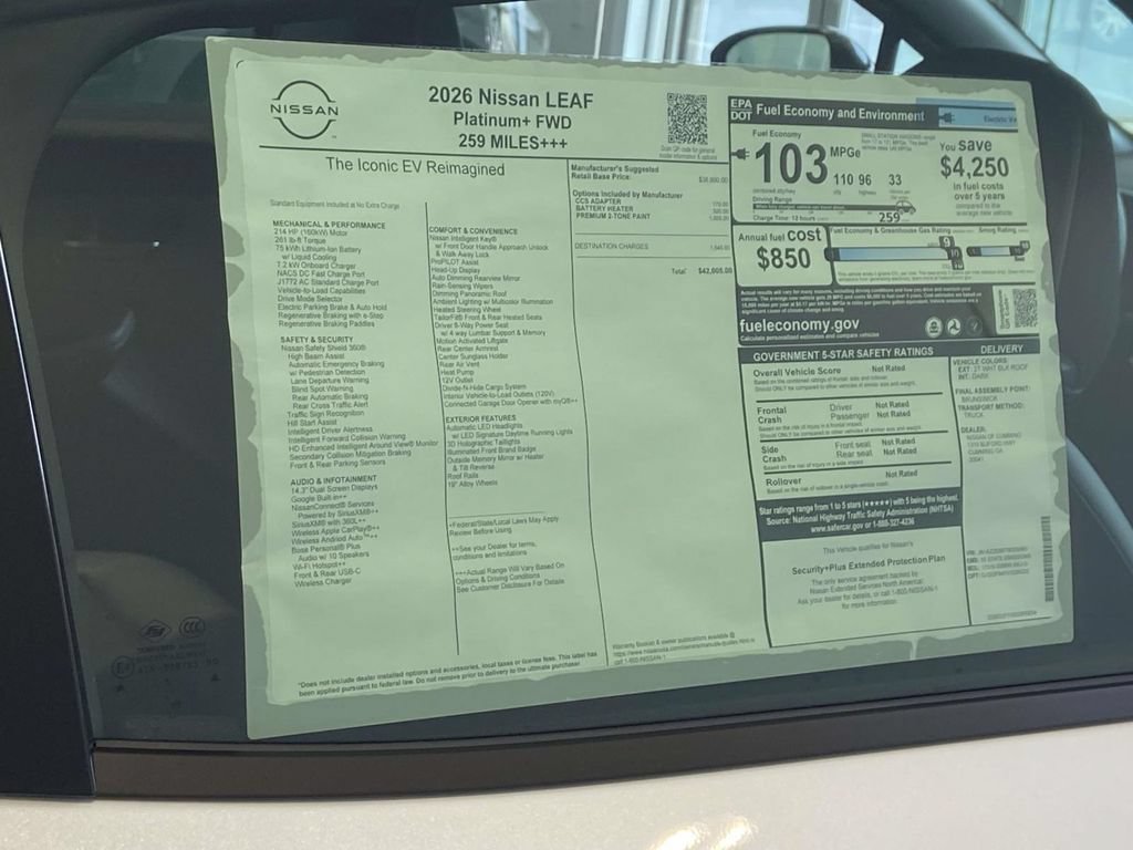 New 2026 Nissan Leaf Platinum+ FWD image 2