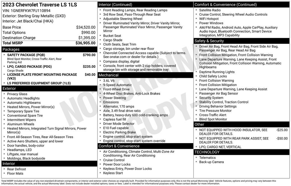 Used 2023 Chevrolet Traverse LS w/ Safety Package image 26