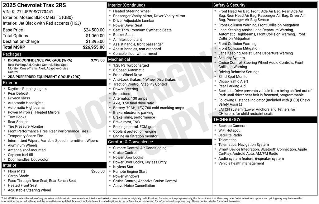 Used 2025 Chevrolet Trax RS w/ Driver Confidence Package FWD image 21