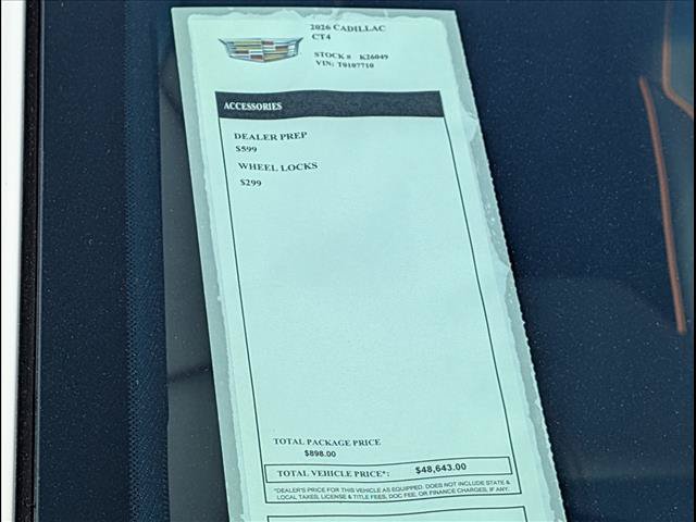 New 2026 Cadillac CT4 Sport RWD image 9