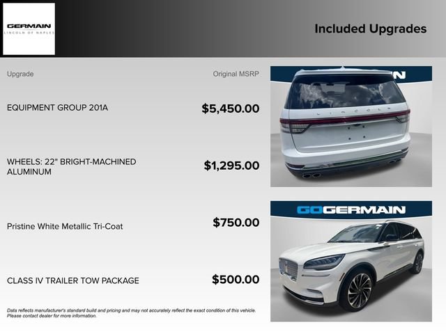 Used 2024 Lincoln Aviator Reserve w/ Equipment Group 201A RWD image 24