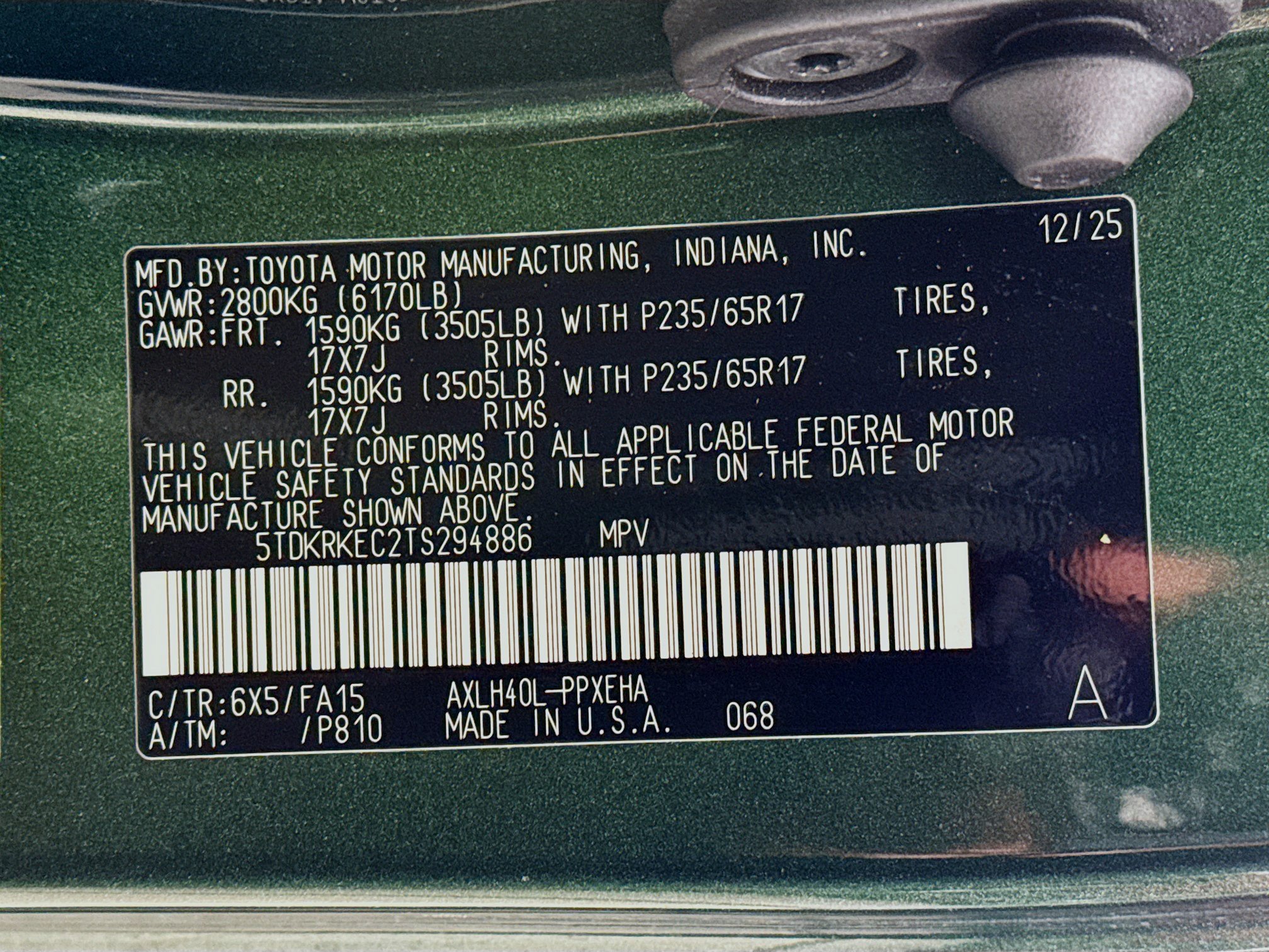 Certified 2026 Toyota Sienna LE FWD image 32