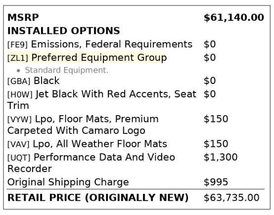 Used 2017 Chevrolet Camaro ZL1 image 4