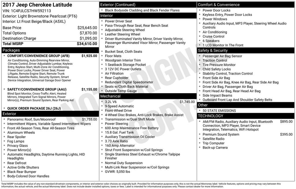 Used 2017 Jeep Cherokee Latitude w/ Comfort/Convenience Group image 40