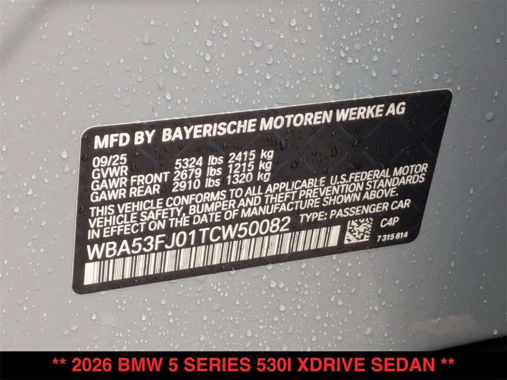 New 2026 BMW 530i xDrive w/ M Sport Package image 32