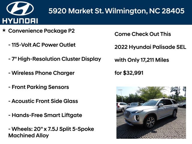 Certified 2022 Hyundai Palisade SEL w/ Convenience Package FWD image 6