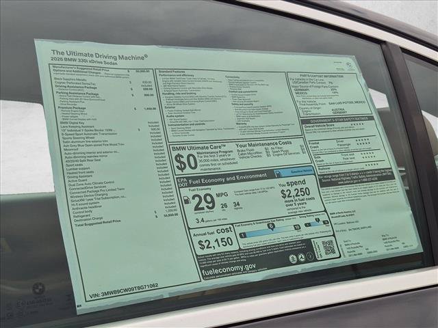 New 2026 BMW 330i xDrive Sedan w/ Premium Package AWD/4WD image 18