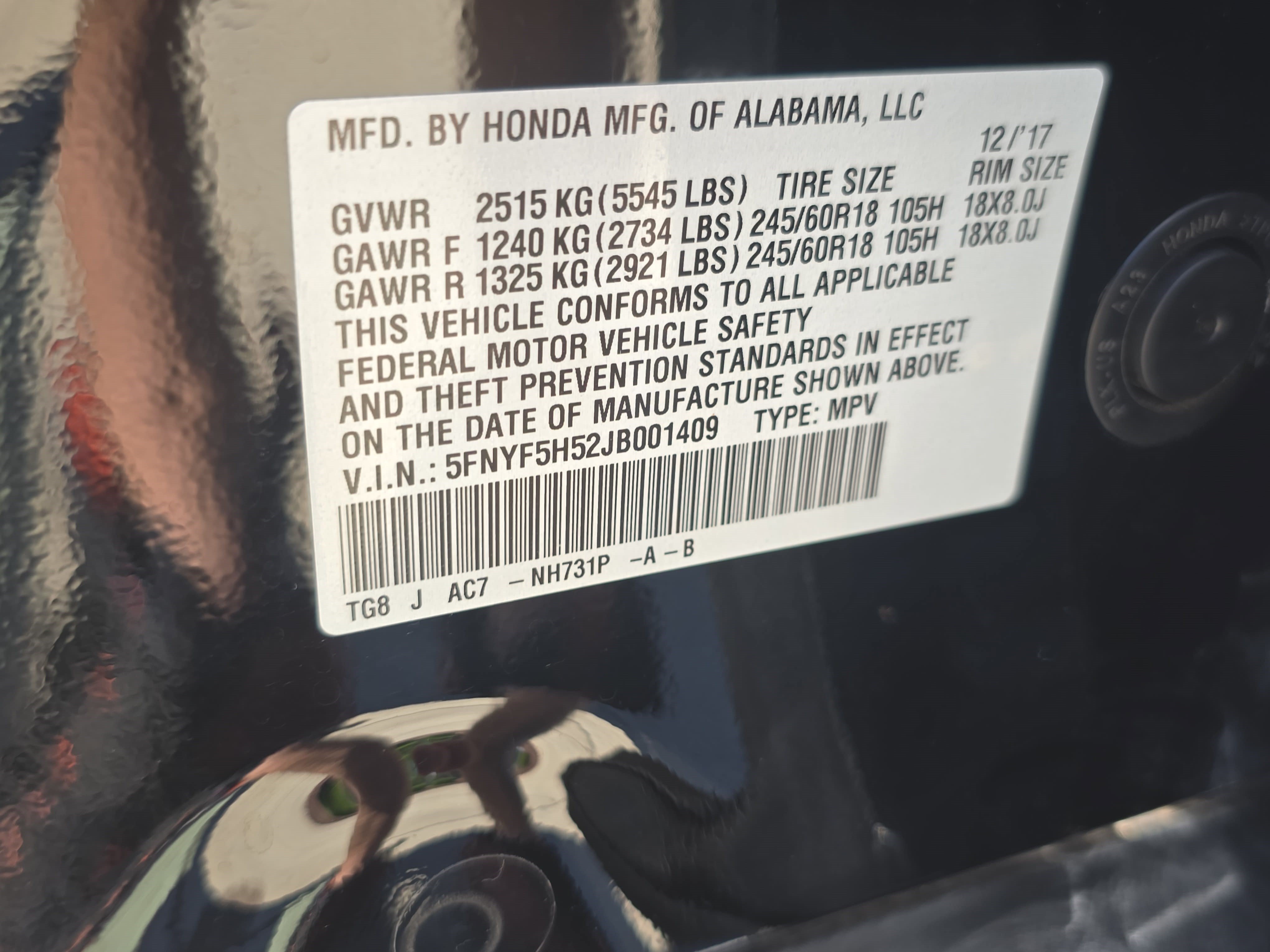 Certified 2018 Honda Pilot EX-L image 37