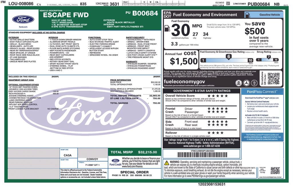 Certified 2023 Ford Escape ST-Line w/ Tech Pack #1 FWD video 2
