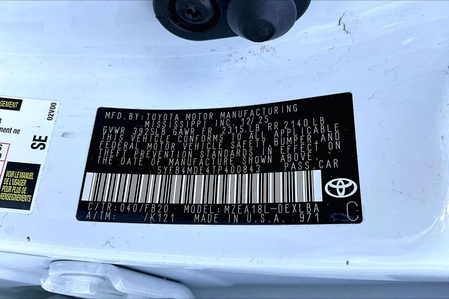 Certified 2026 Toyota Corolla LE w/ Carpet Mat Package (TMS) FWD image 33