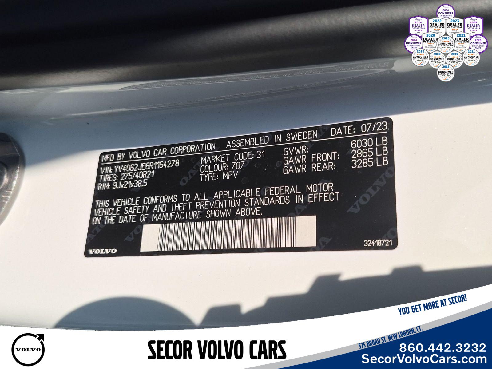 Used 2024 Volvo XC90 B6 Plus w/ Protection Package Premier AWD/4WD image 28