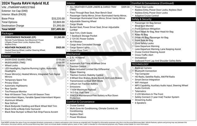 Used 2024 Toyota RAV4 XLE w/ Convenience Package AWD/4WD image 17