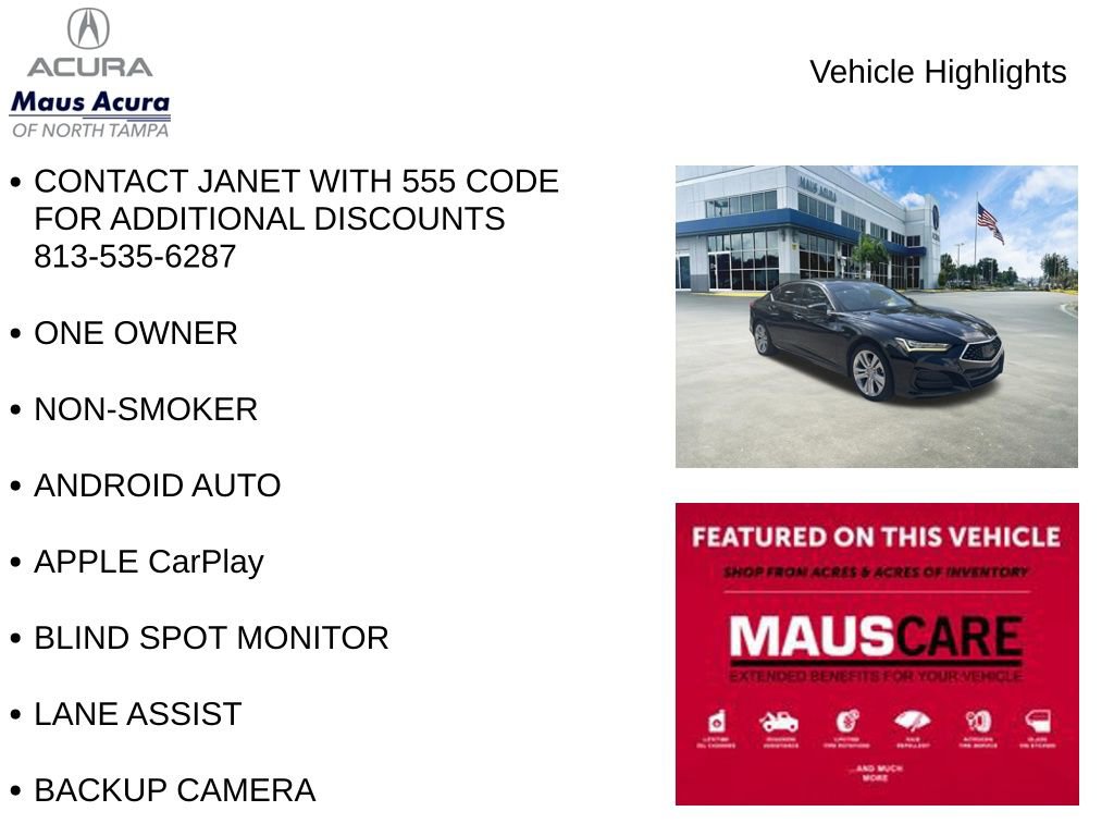 Used 2021 Acura TLX w/ Technology Package FWD image 8