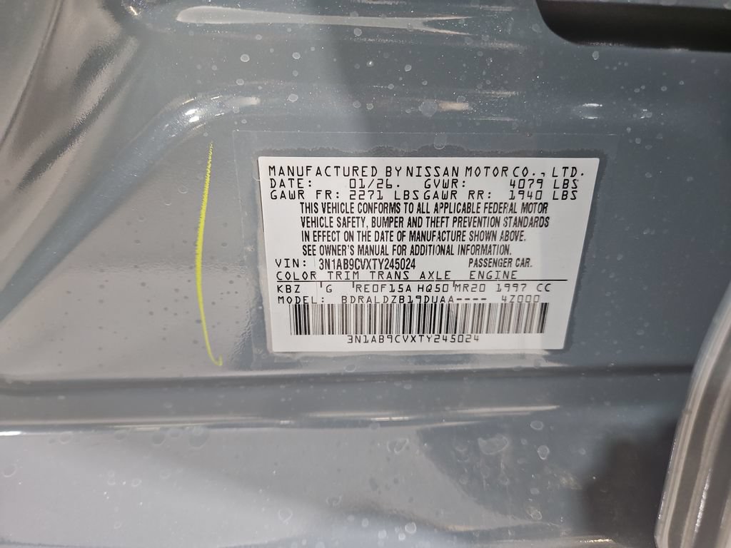 New 2026 Nissan Sentra SV w/ Floor Mat Package FWD image 28