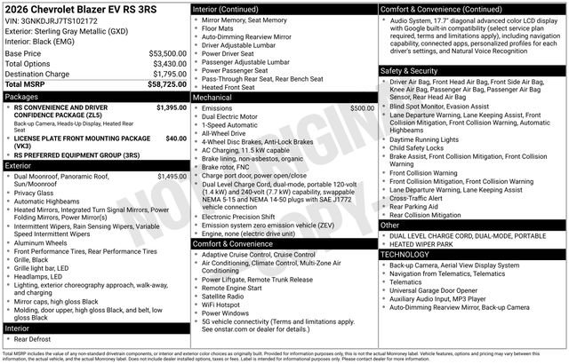 New 2026 Chevrolet Blazer EV RS AWD/4WD image 43