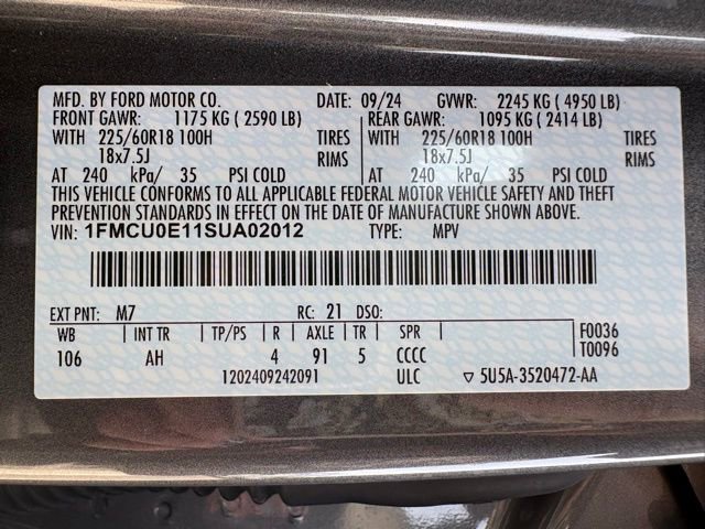 New 2025 Ford Escape SE w/ PHEV Premium Package FWD image 30