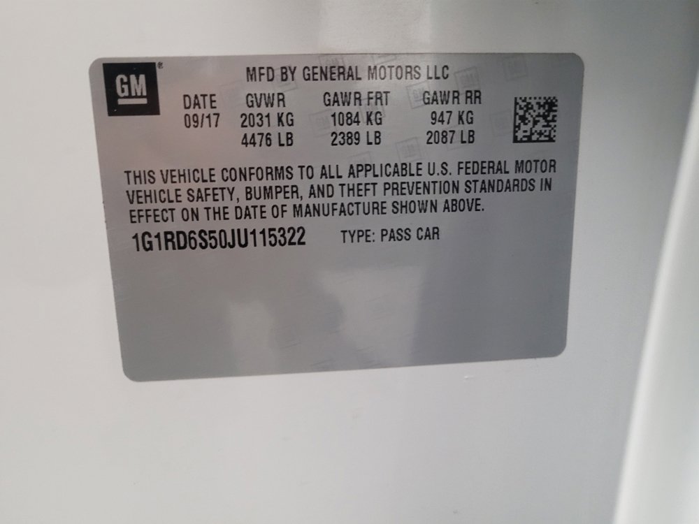 Used 2018 Chevrolet Volt Premier w/ Driver Confidence Package FWD image 33