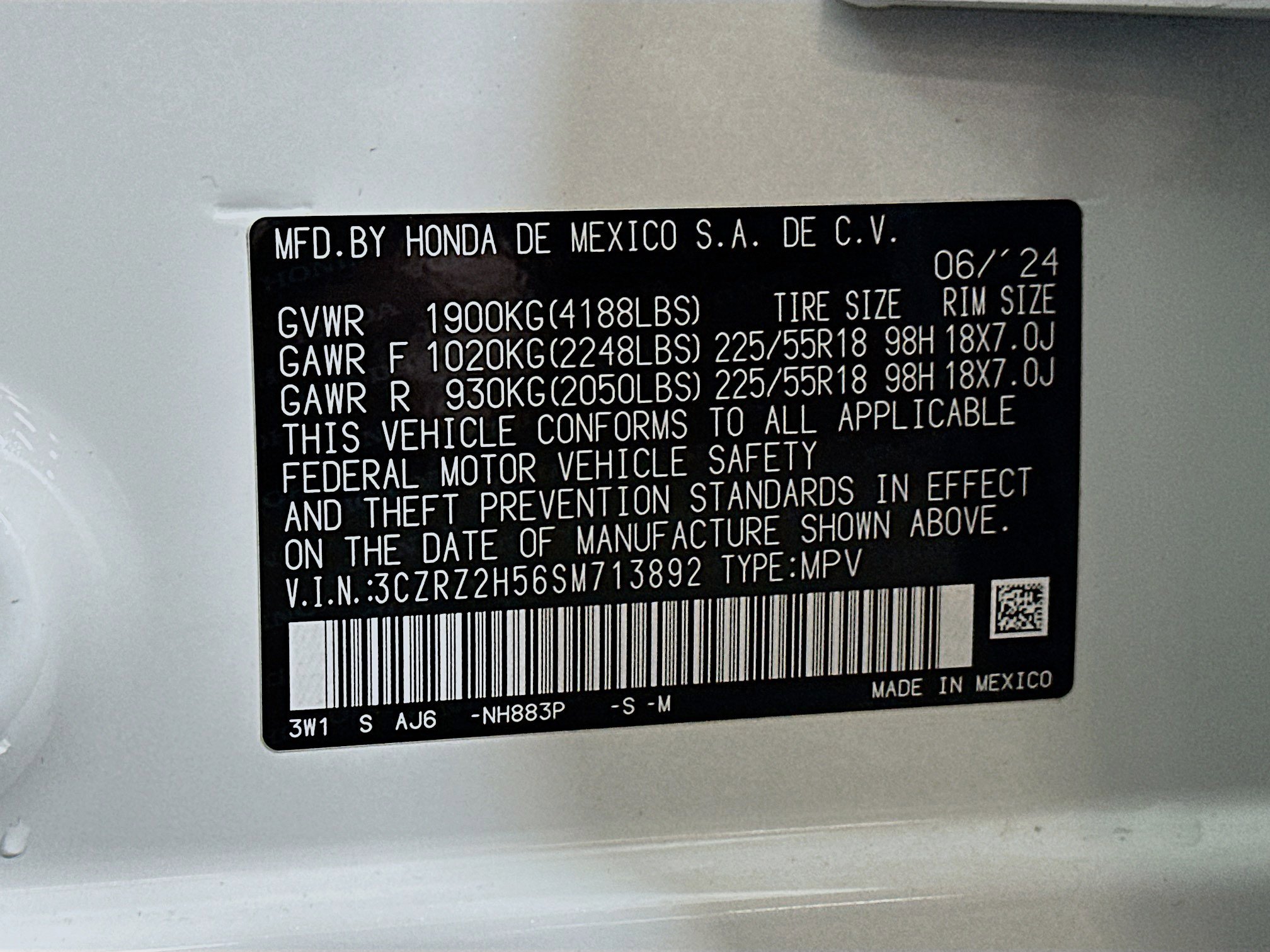 Certified 2025 Honda HR-V Sport image 30