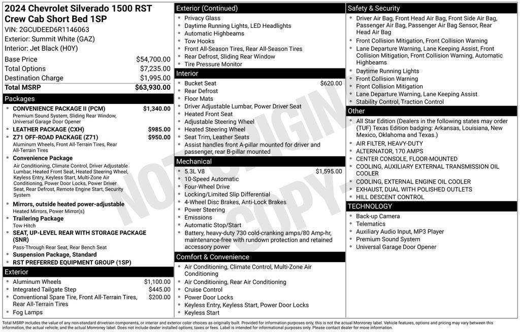 Used 2024 Chevrolet Silverado 1500 RST w/ Convenience Package II image 48