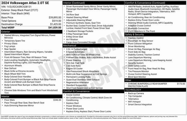 Used 2024 Volkswagen Atlas SE image 3