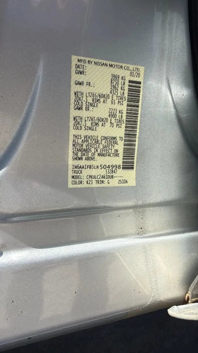 Used 2020 Nissan Titan SV w/ SV Convenience Package AWD/4WD image 38