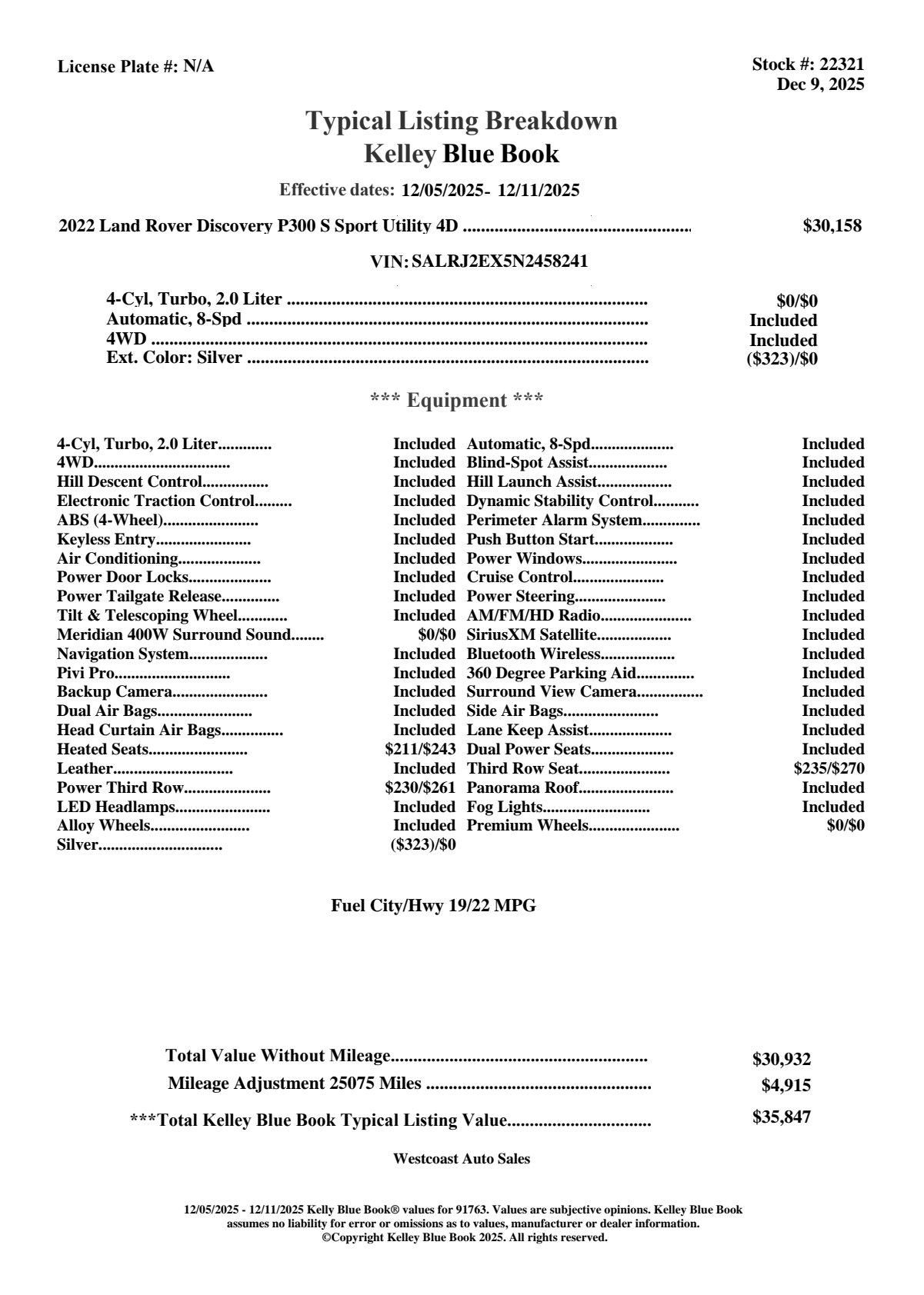 Used 2022 Land Rover Discovery S image 11