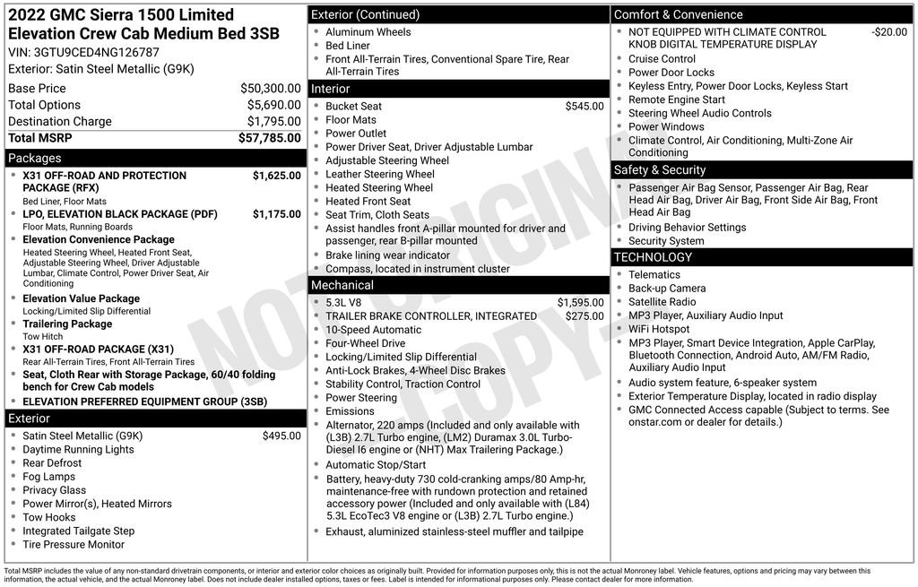 Used 2022 GMC Sierra 1500 Elevation AWD/4WD image 5