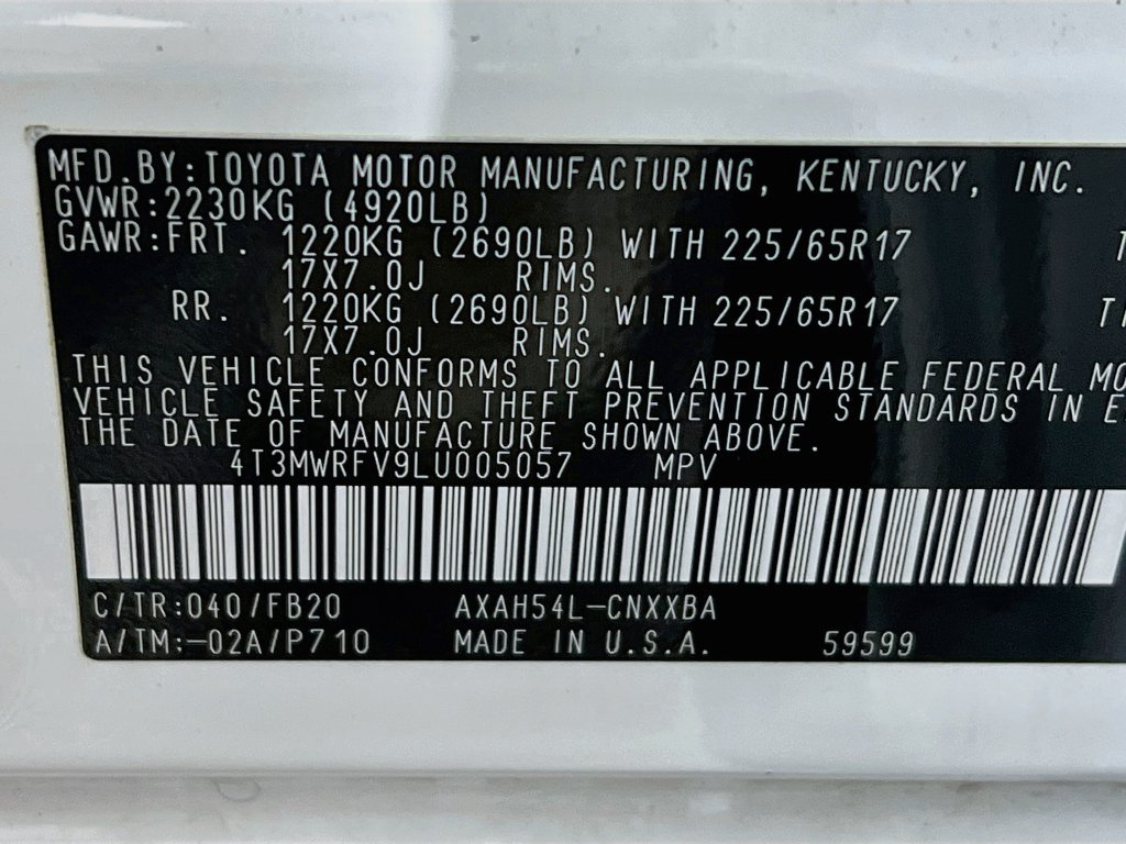 Certified 2020 Toyota RAV4 LE w/ All Weather Liner Package AWD/4WD image 26