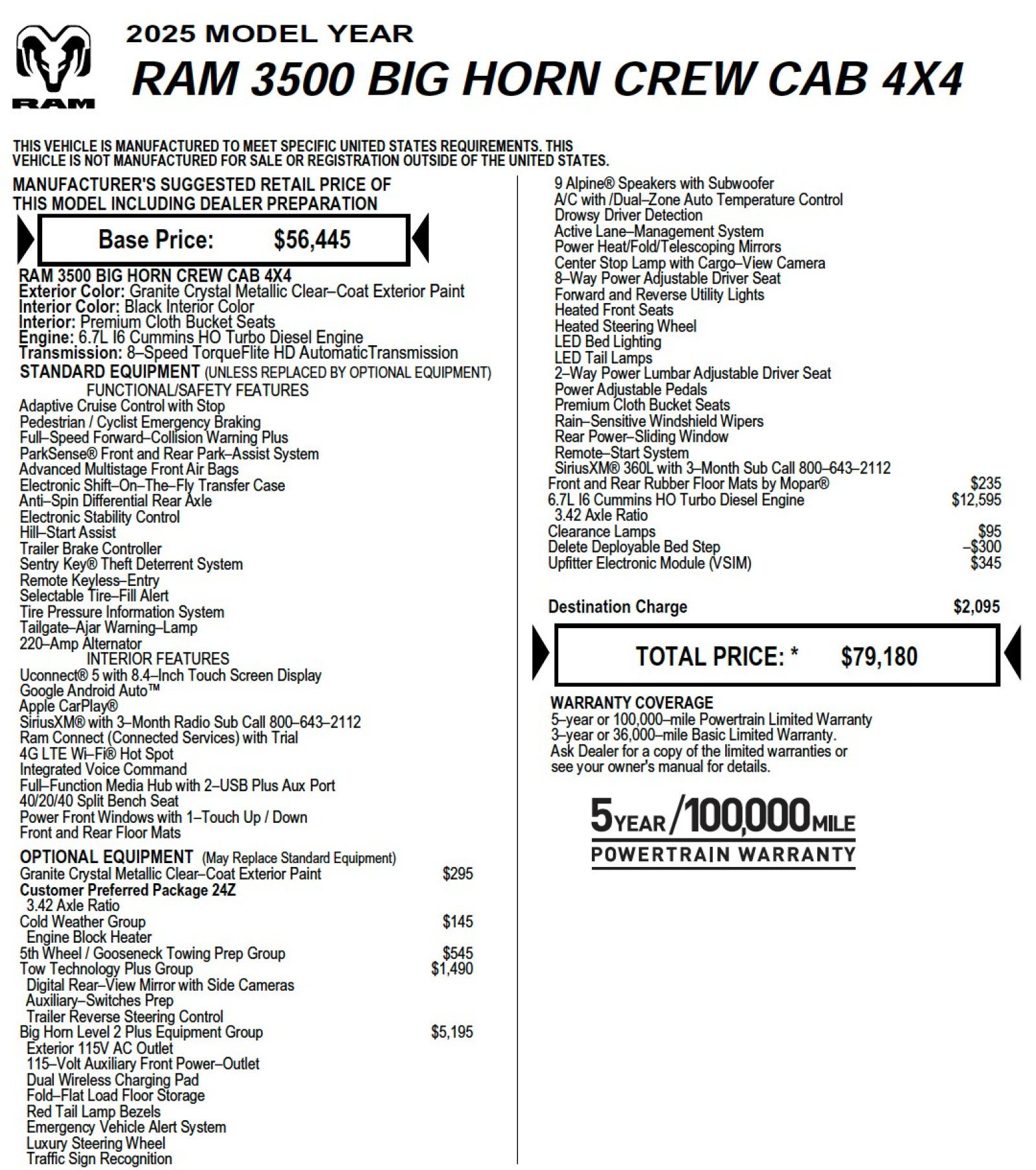 Used 2025 RAM 3500 Big Horn AWD/4WD image 7