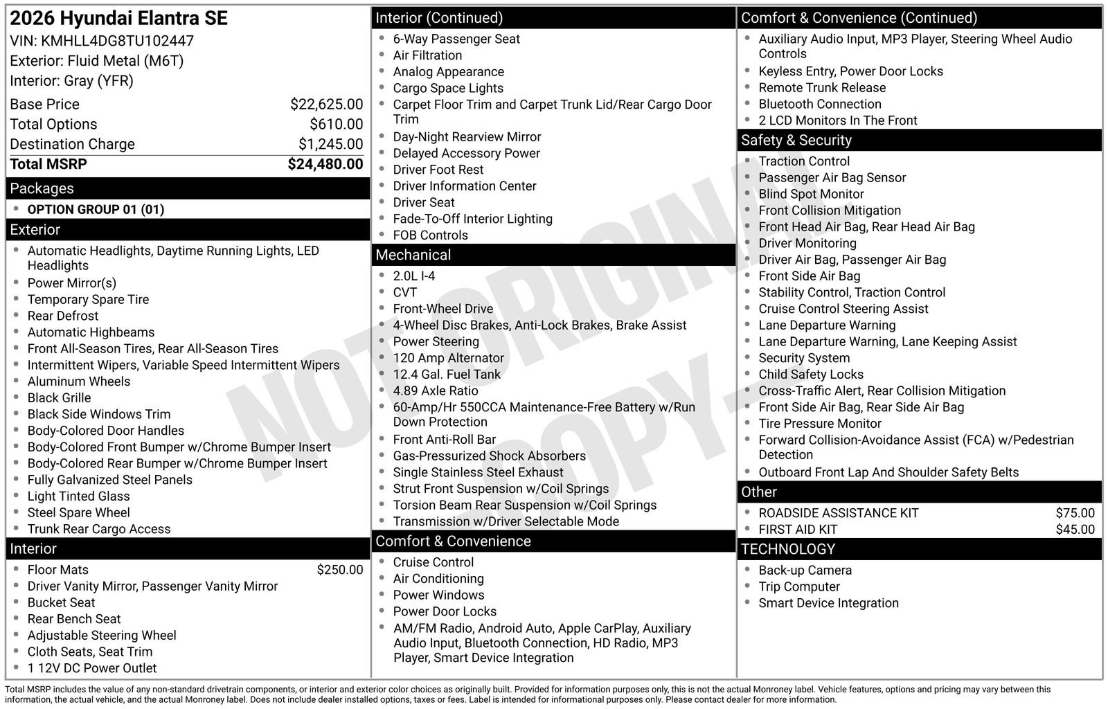 New 2026 Hyundai Elantra SE FWD image 32