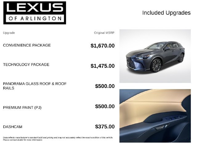 Certified 2026 Lexus RX 350 w/ Convenience Package AWD/4WD image 4
