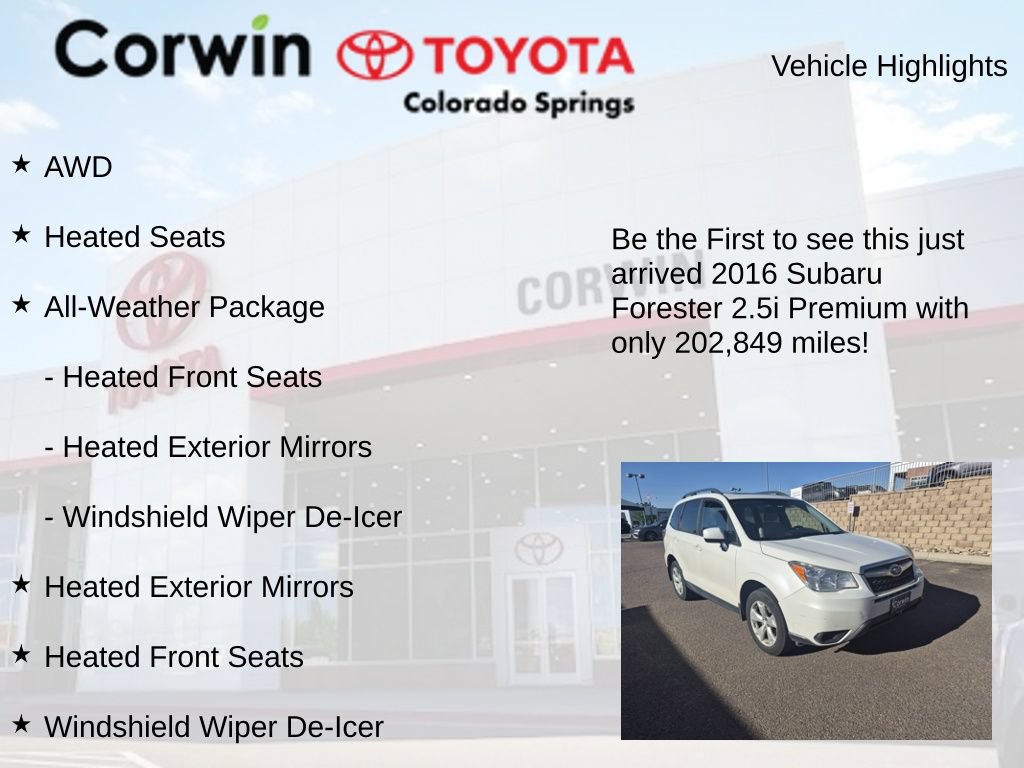 Used 2016 Subaru Forester 2.5i Premium w/ All-Weather Package AWD/4WD image 4