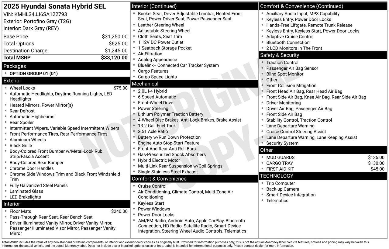 New 2025 Hyundai Sonata SEL image 34