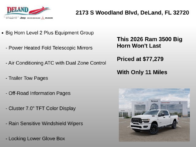 New 2026 RAM 3500 Big Horn AWD/4WD image 15