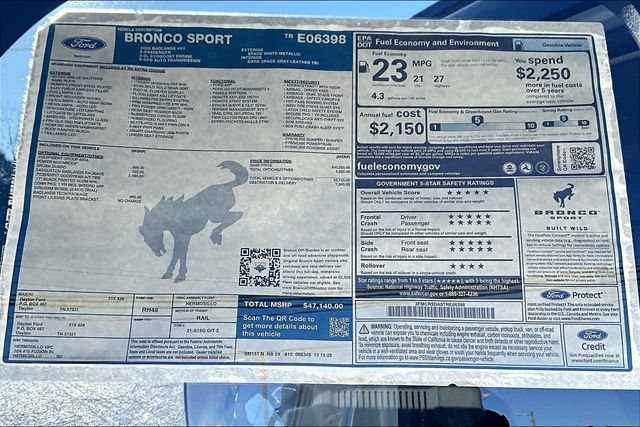 New 2026 Ford Bronco Sport Badlands w/ Sasquatch Badlands Package AWD/4WD image 14
