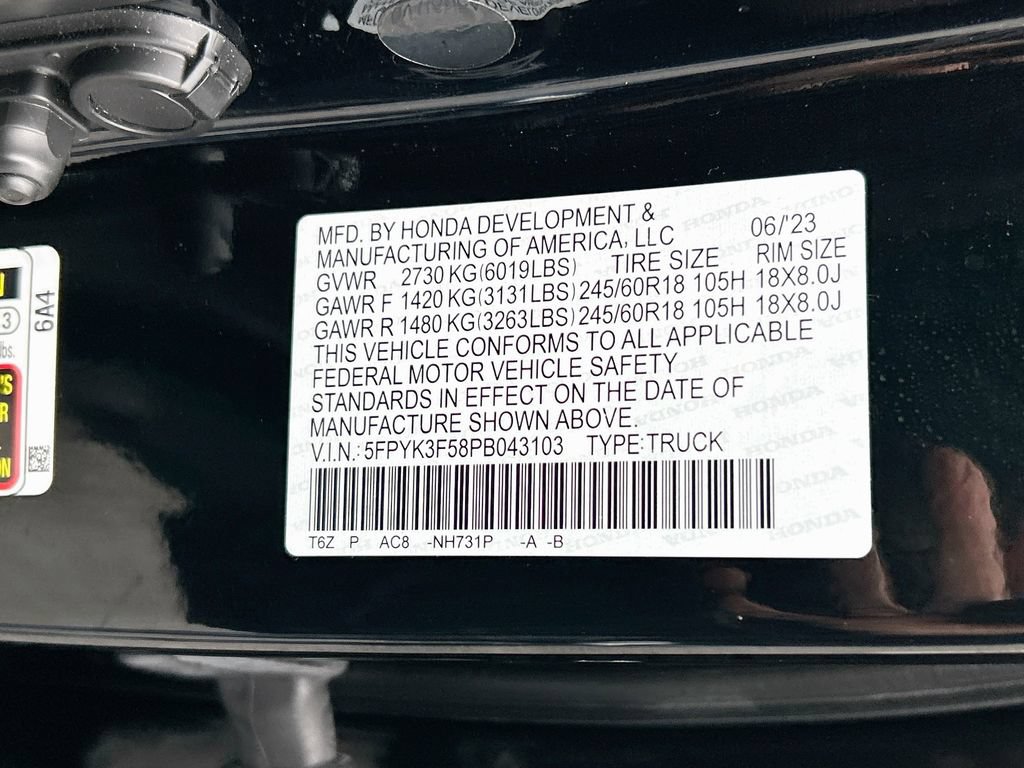 Used 2023 Honda Ridgeline RTL image 33